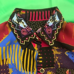 Vintage 90s Color Blast Button Up